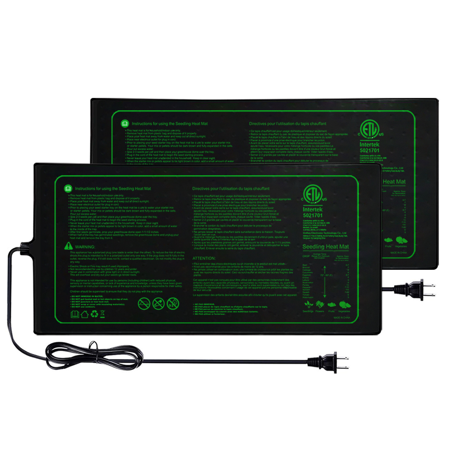 Seedling Heat Mat - Tappetino riscaldante per piante impermeabile con